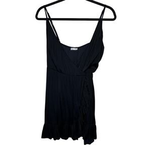Intimately Free People Black True Wrap Mini Dress Women's Size Medium